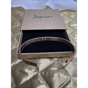 Joycuff Stainless Steel Inspirational Cuff Bracelet You're a Badass